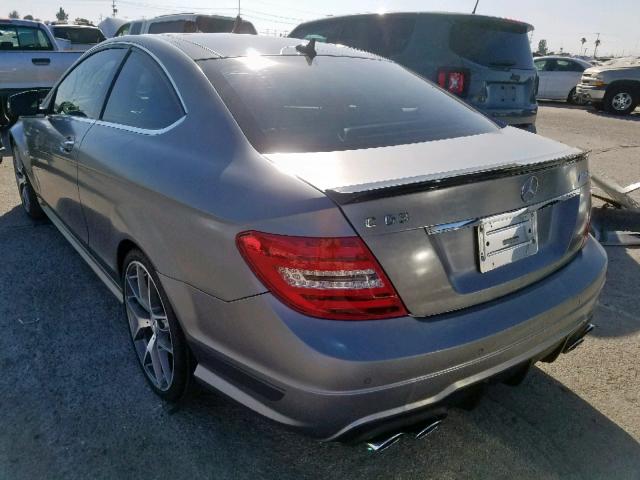 WDDGJ7HB1EG193189 - 2014 MERCEDES-BENZ C 63 AMG GRAY photo 3