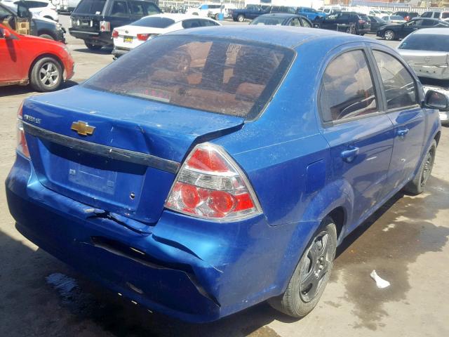 KL1TD5DE7BB140825 - 2011 CHEVROLET AVEO LS BLUE photo 4