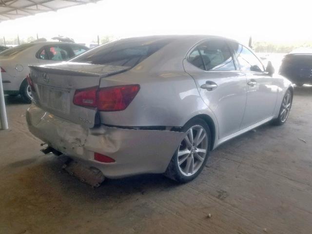 JTHBE262965010535 - 2006 LEXUS IS 350 SILVER photo 4