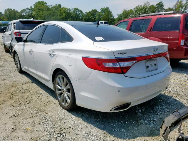 KMHFH4JG9DA323190 - 2013 HYUNDAI AZERA GLS WHITE photo 3