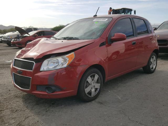 KL1TD6DE7BB138305 - 2011 CHEVROLET AVEO LS RED photo 2