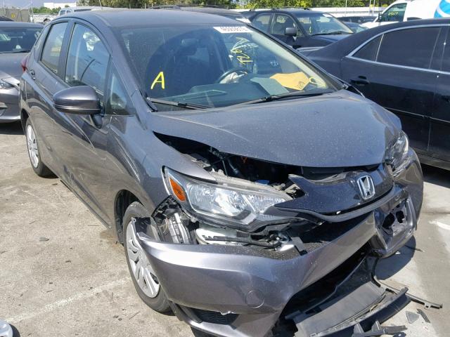 JHMGK5H55HS009720 - 2017 HONDA FIT LX GRAY photo 1