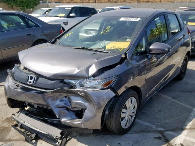 JHMGK5H55HS009720 - 2017 HONDA FIT LX GRAY photo 2