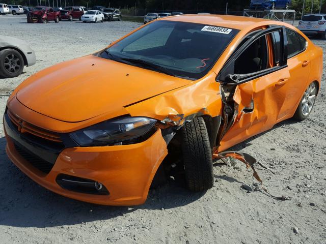 1C3CDFBA4DD171735 - 2013 DODGE DART SXT ORANGE photo 2