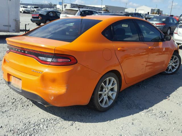 1C3CDFBA4DD171735 - 2013 DODGE DART SXT ORANGE photo 4