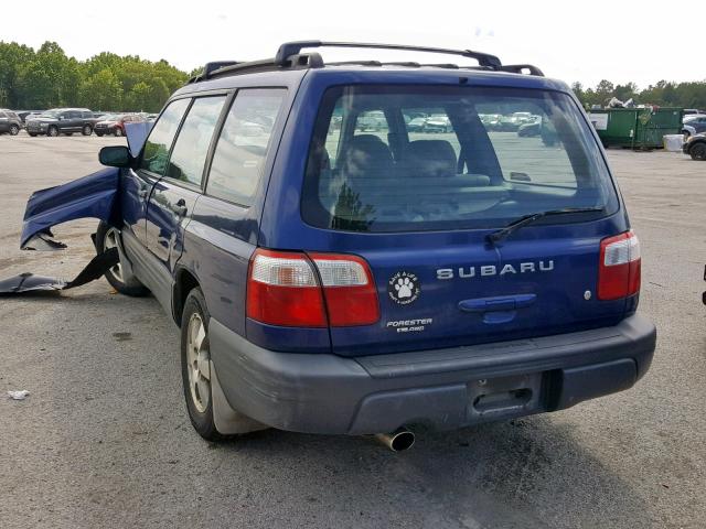 JF1SF63571H728635 - 2001 SUBARU FORESTER L BLUE photo 3