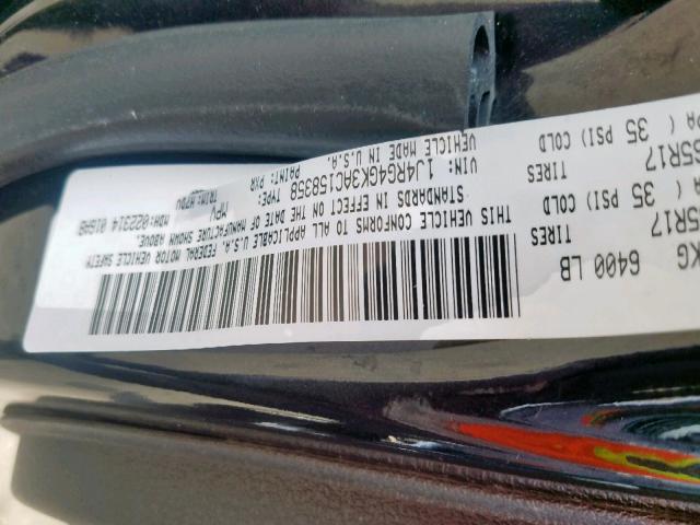 1J4RG4GK3AC158358 - 2010 JEEP COMMANDER BLACK photo 10