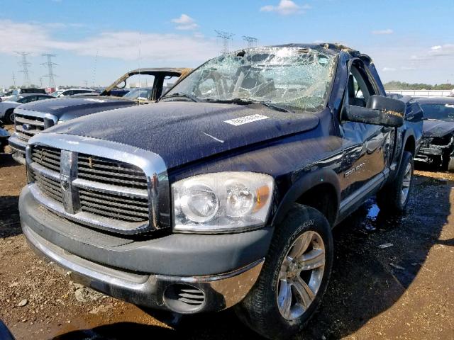 1D7HU16P67J539914 - 2007 DODGE RAM 1500 S BLUE photo 2