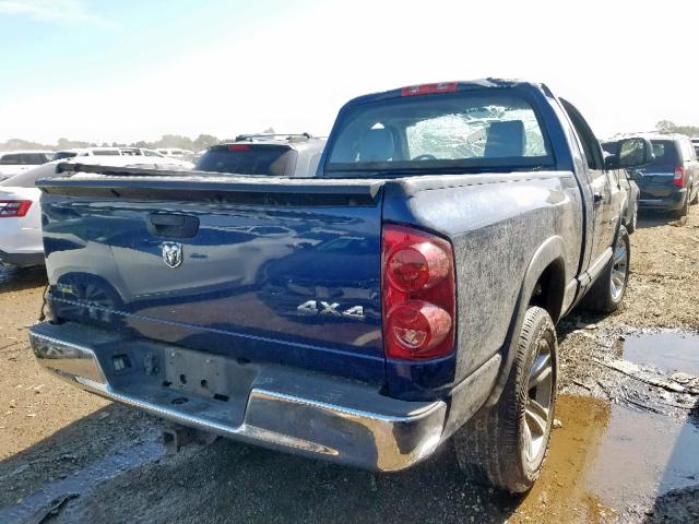 1D7HU16P67J539914 - 2007 DODGE RAM 1500 S BLUE photo 4