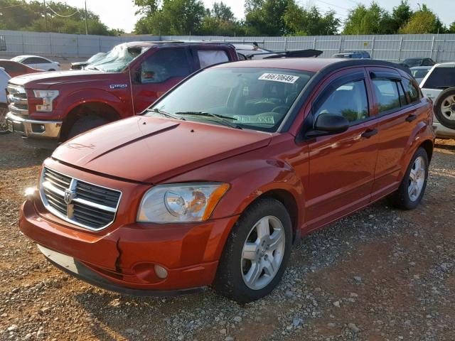 1B3HB48B27D564814 - 2007 DODGE CALIBER SX ORANGE photo 2