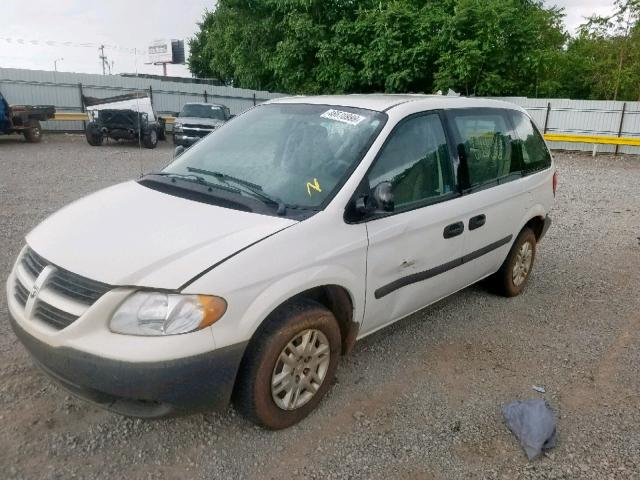 1D4GP25B45B318234 - 2005 DODGE CARAVAN SE WHITE photo 2