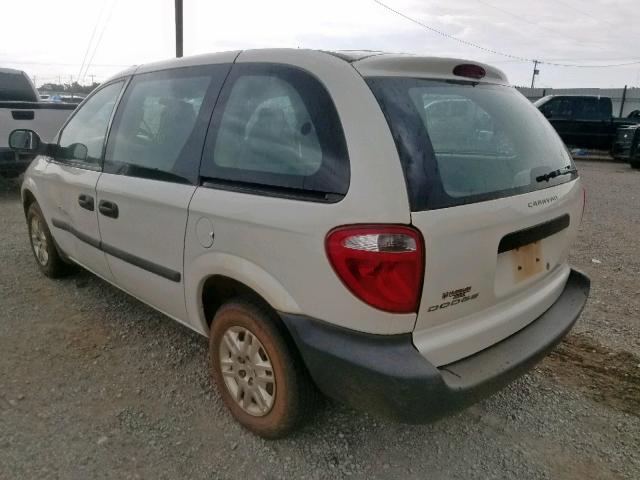 1D4GP25B45B318234 - 2005 DODGE CARAVAN SE WHITE photo 3