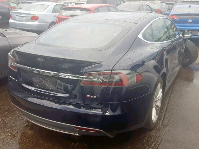 5YJSA1H1XEFP48949 - 2014 TESLA MODEL S BLUE photo 4