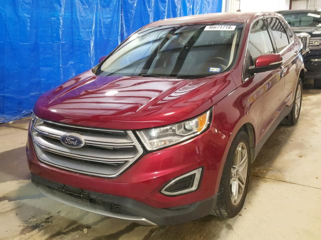 2FMPK3K96GBB22582 - 2016 FORD EDGE TITAN MAROON photo 2