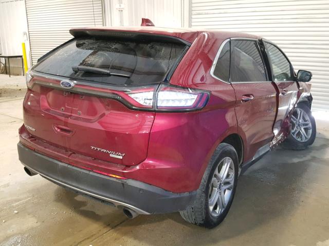 2FMPK3K96GBB22582 - 2016 FORD EDGE TITAN MAROON photo 4