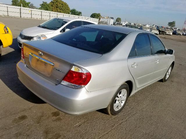 4T1BF32K65U100610 - 2005 TOYOTA CAMRY LE SILVER photo 4