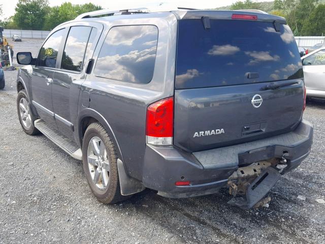 5N1AA0NE1AN600208 - 2010 NISSAN ARMADA PLA GRAY photo 3