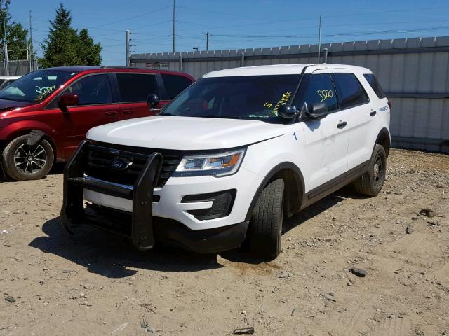 1FM5K8AR3HGA24531 - 2017 FORD EXPLORER P WHITE photo 2