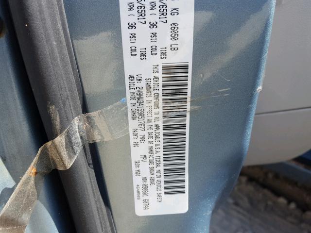 2V8HW34159R517677 - 2009 VOLKSWAGEN ROUTAN SE BLUE photo 10