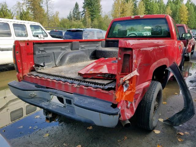 1GTHC24U26E166924 - 2006 GMC SIERRA C25 RED photo 4