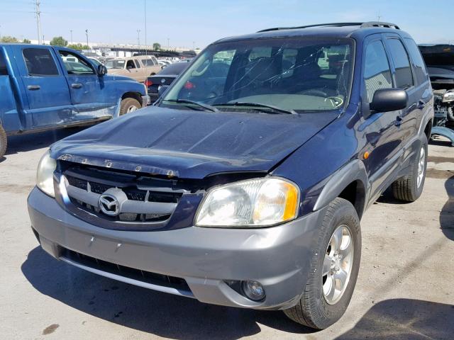 4F2YU081X2KM36804 - 2002 MAZDA TRIBUTE LX BLUE photo 2