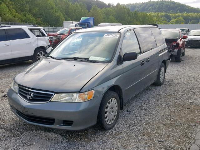 5FNRL18512B042671 - 2002 HONDA ODYSSEY LX BLUE photo 2