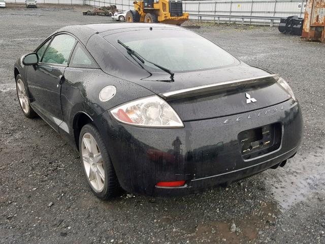 4A3AK64F47E064777 - 2007 MITSUBISHI ECLIPSE ES BLACK photo 3