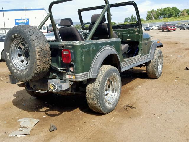 1JCCE87E3DT057455 - 1983 JEEP JEEP CJ7 GREEN photo 4