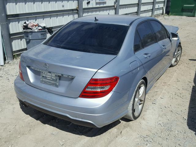 WDDGF4HB1EA964267 - 2014 MERCEDES-BENZ C 250 BLUE photo 4