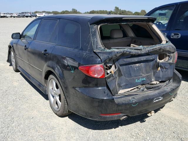 1YVFP82D645N69149 - 2004 MAZDA 6 S BLACK photo 3