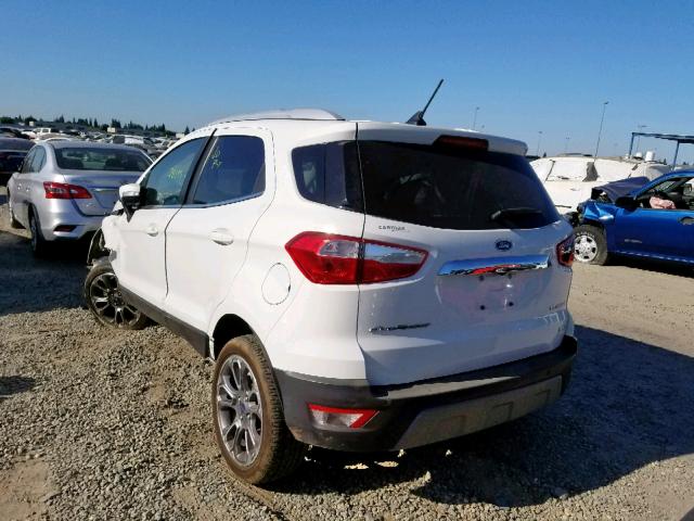 MAJ3P1VE9JC214414 - 2018 FORD ECOSPORT T WHITE photo 3