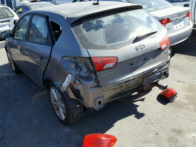 KNAFW5A3XB5397346 - 2011 KIA FORTE SX GRAY photo 3