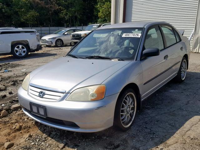 2HGES15112H581516 - 2002 HONDA CIVIC DX SILVER photo 2