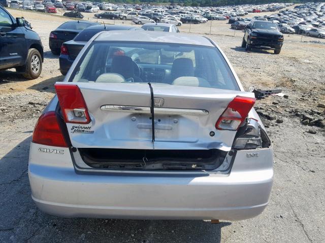 2HGES15112H581516 - 2002 HONDA CIVIC DX SILVER photo 9