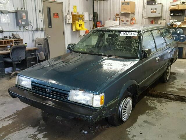 JF2AN52B7PD406508 - 1993 SUBARU LOYALE GREEN photo 2