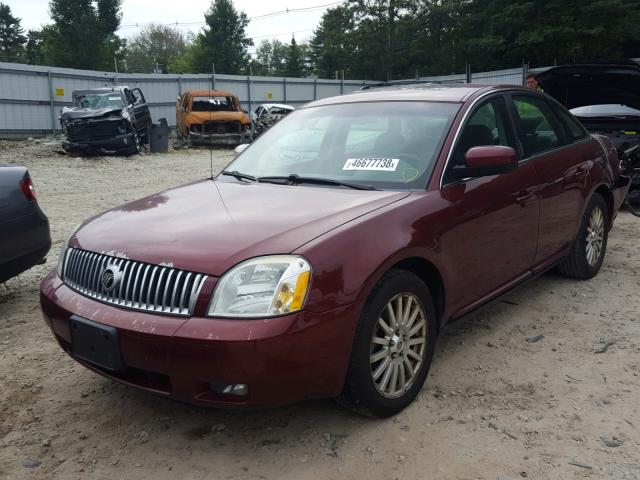 1MEHM42177G600986 - 2007 MERCURY MONTEGO PR RED photo 2