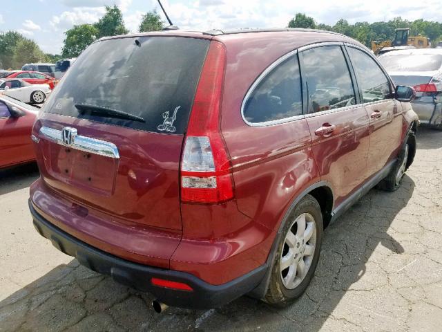 JHLRE38747C070527 - 2007 HONDA CR-V EXL BURGUNDY photo 4