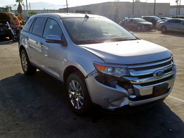 2FMDK3JC6EBB41372 - 2014 FORD EDGE SEL SILVER photo 1