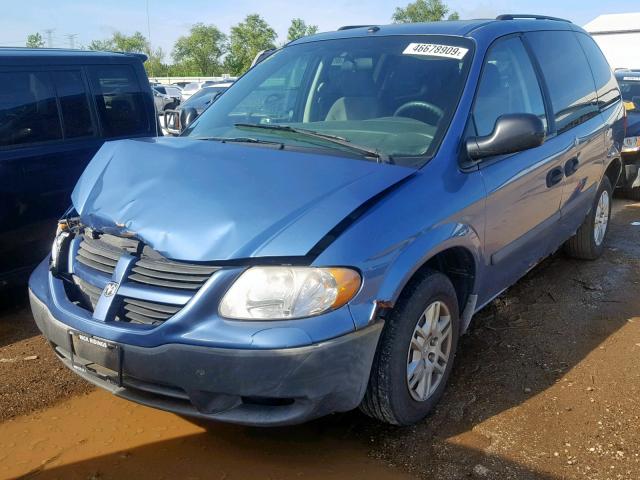 1D4GP25R37B136914 - 2007 DODGE CARAVAN SE BLUE photo 2