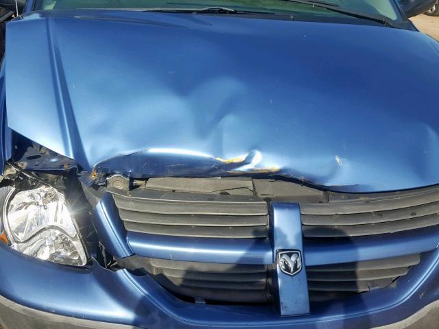 1D4GP25R37B136914 - 2007 DODGE CARAVAN SE BLUE photo 7