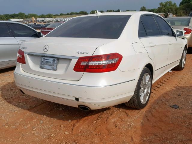 WDDHF8JB4CA567509 - 2012 MERCEDES-BENZ E 350 4MAT WHITE photo 4