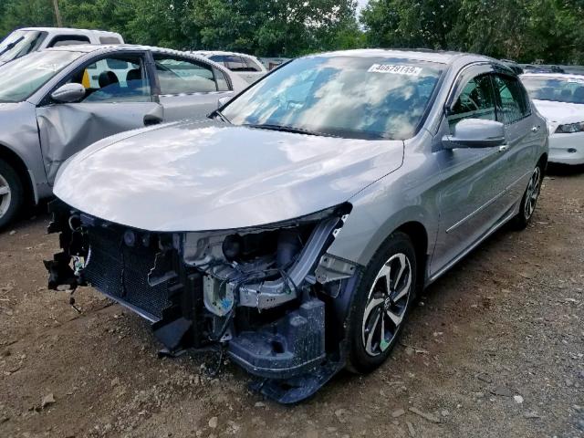 1HGCR3F83GA013624 - 2016 HONDA ACCORD EXL GRAY photo 2