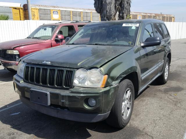 1J8GS48K77C604359 - 2007 JEEP GRAND CHER GREEN photo 2