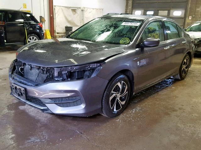 1HGCR2F37GA105057 - 2016 HONDA ACCORD LX GRAY photo 2