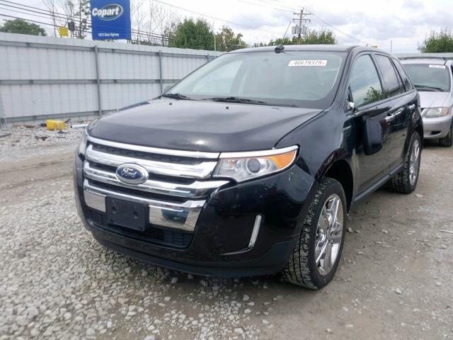 2FMDK4JC7DBE02674 - 2013 FORD EDGE SEL BLACK photo 2