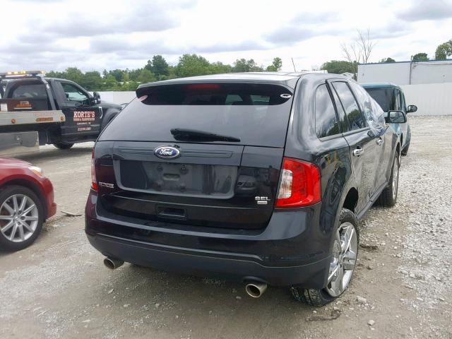 2FMDK4JC7DBE02674 - 2013 FORD EDGE SEL BLACK photo 4