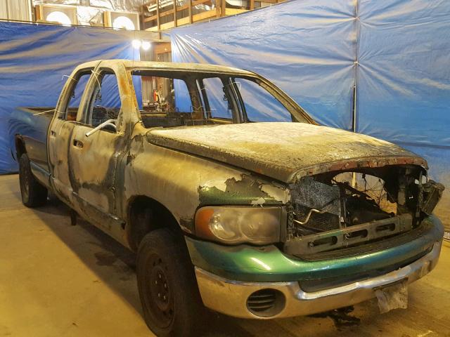 1D7HU18D74J130089 - 2004 DODGE RAM 1500 S GREEN photo 1