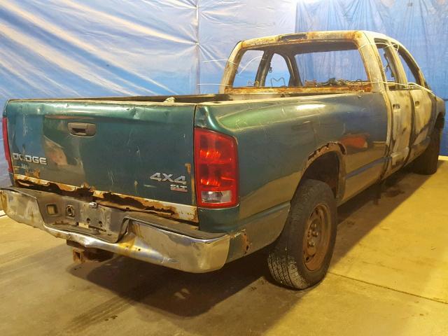 1D7HU18D74J130089 - 2004 DODGE RAM 1500 S GREEN photo 4