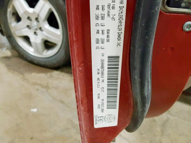 1B3HB48B67D405410 - 2007 DODGE CALIBER SX RED photo 10