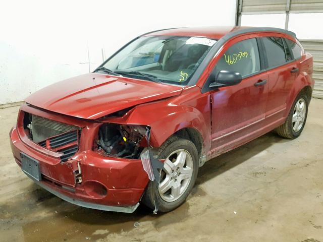 1B3HB48B67D405410 - 2007 DODGE CALIBER SX RED photo 2